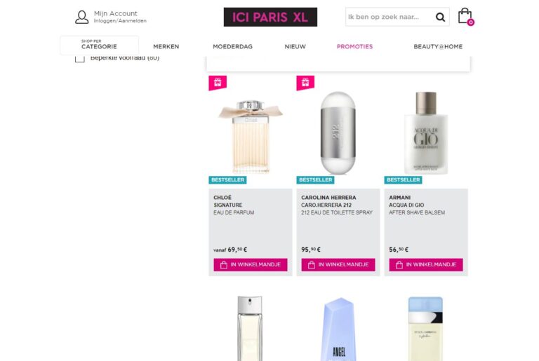 Editor Riskant Factuur Koop de nieuwste parfum bij ICI PARIS XL